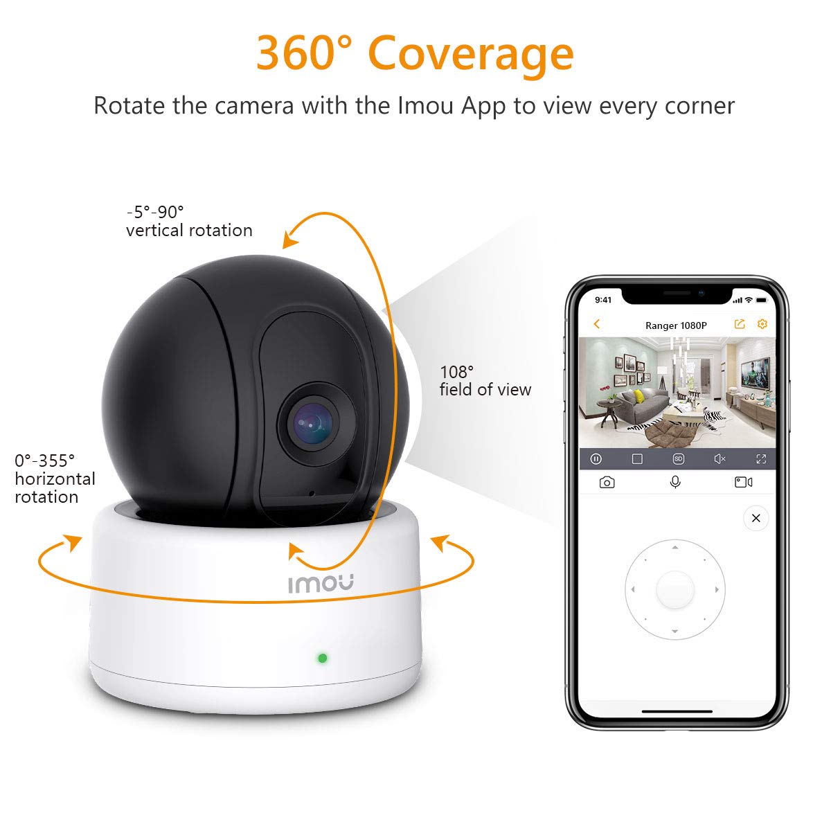 Telecamera WiFi Da Interni Per Animali E Sicurezza – Visione Notturna, Audio Bidirezionale, Rilevamento Movimento E Cloud