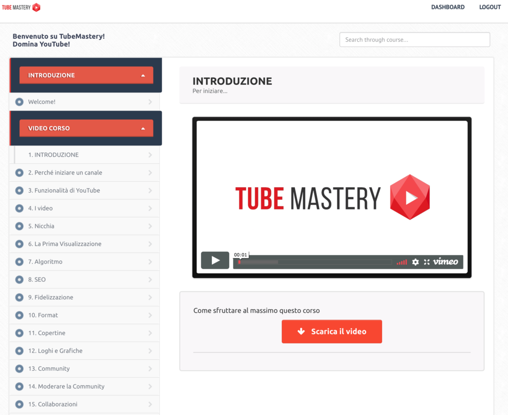 come guadagnare con YouTube - Tubemastery indice marcello ascani