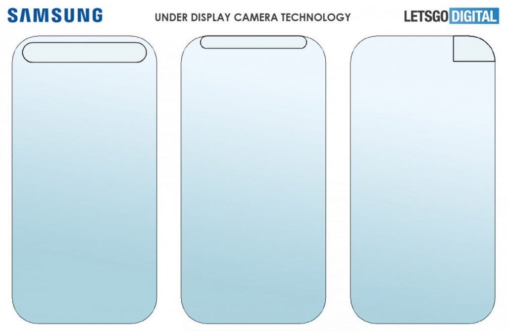 samsung under screen brevetto