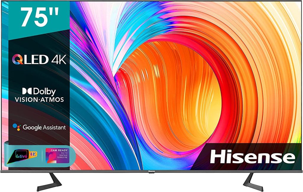 Staffa TV A Parete Per Hisense 75U8K - Classe 75'' - Basso Profilo 1,7'' - Inclinabile 12° - Acciaio Resistente
