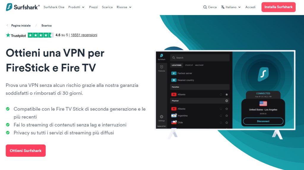 surfshark vpn firestick